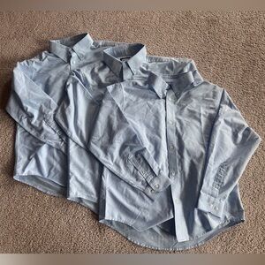3 Lands’ End long sleeve boys uniform oxford dress shirts size 14H